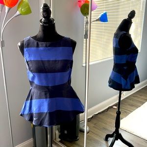 Blue Black Striped BR Top